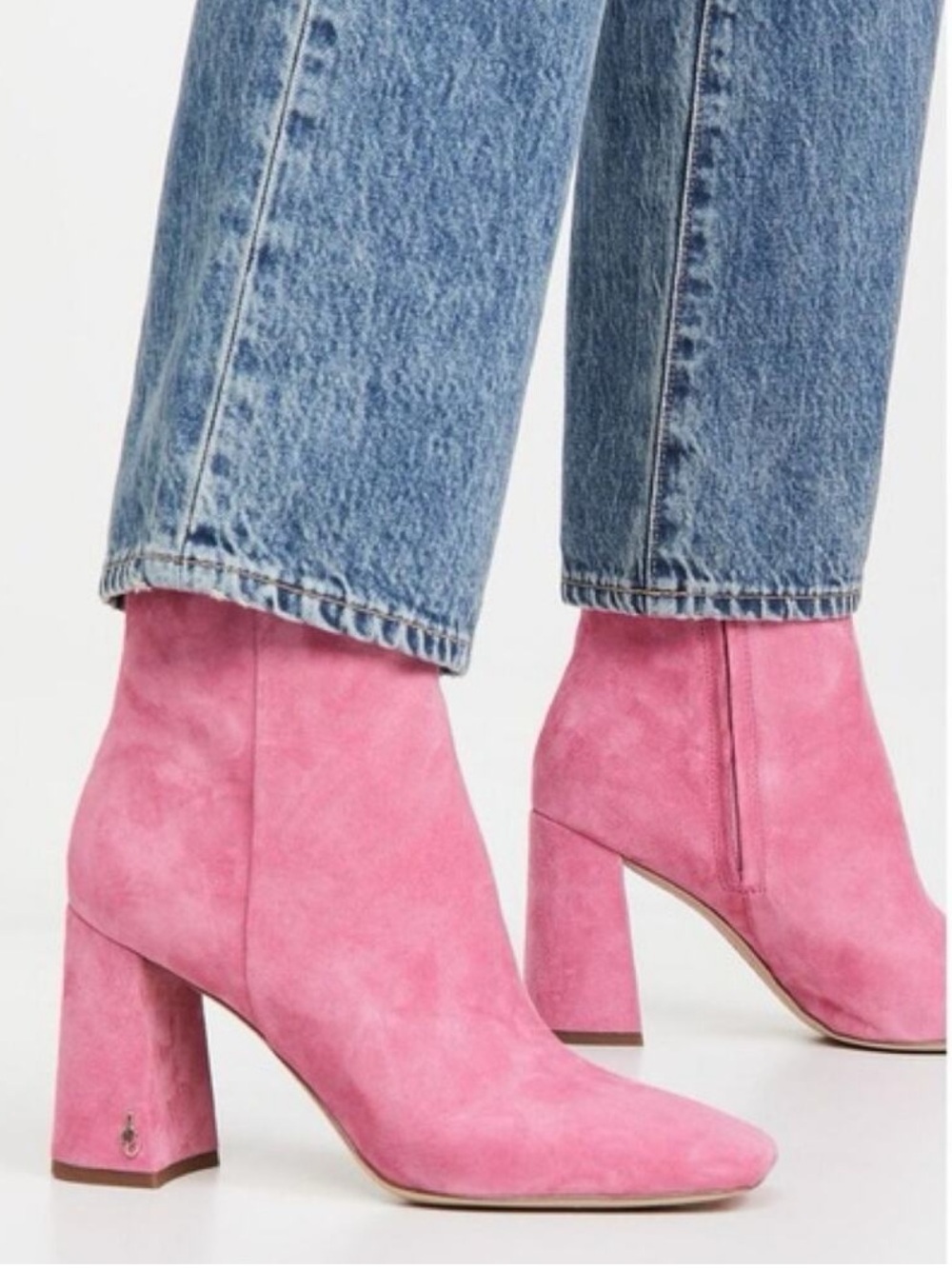 Sam Edelman Pink Leather Suede Codie Ankle Bootie - 7.5